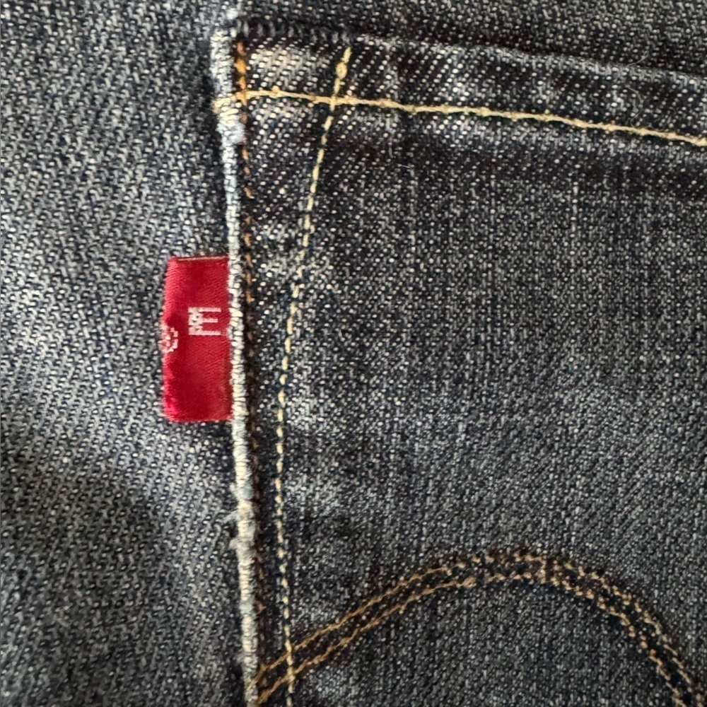 Levi’s Capital E Ruler Low Rise Slim Straight Premium Denim Jeans Women’s sz 28 - Picture 7 of 13